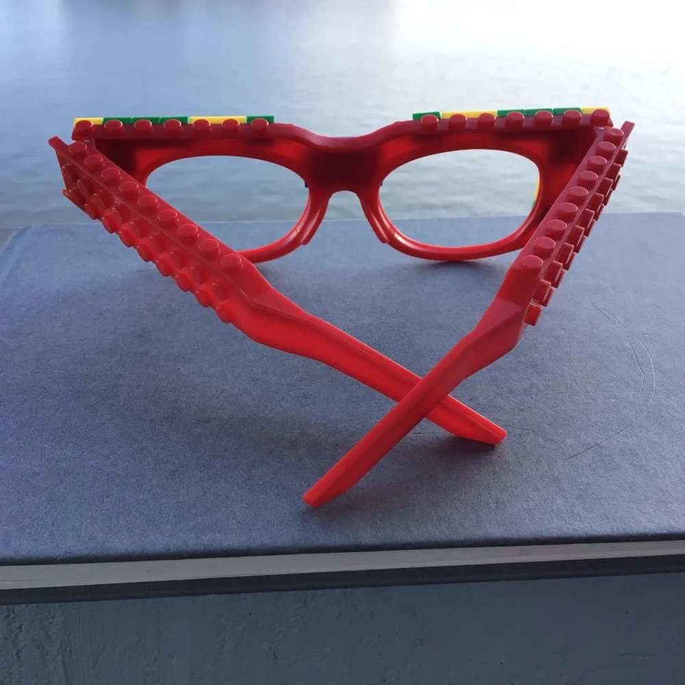 Lego Style Red Building Block Style Kids Toy Glasses